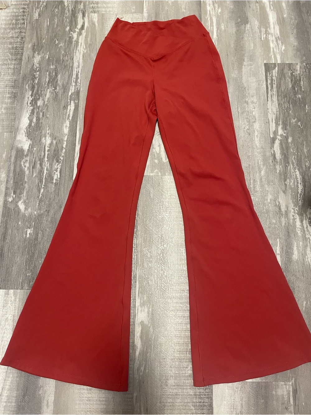 Orange Flared Leggings